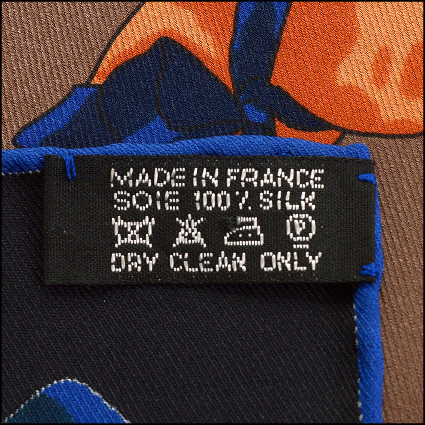 RDC15456 HERMES '15 Black/Blue/Taupe "Jockey" 70cm Silk Scarf