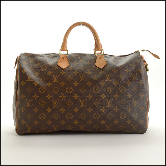RDC15394 LOUIS VUITTON '10 Brown LV Monogram Canvas Speedy 40