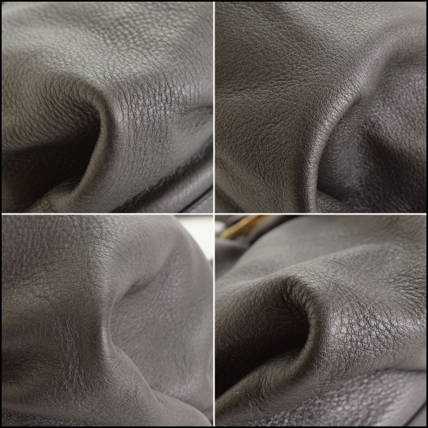 RDC15612 BVLGARI Metallic Silver Leather Chandra bag