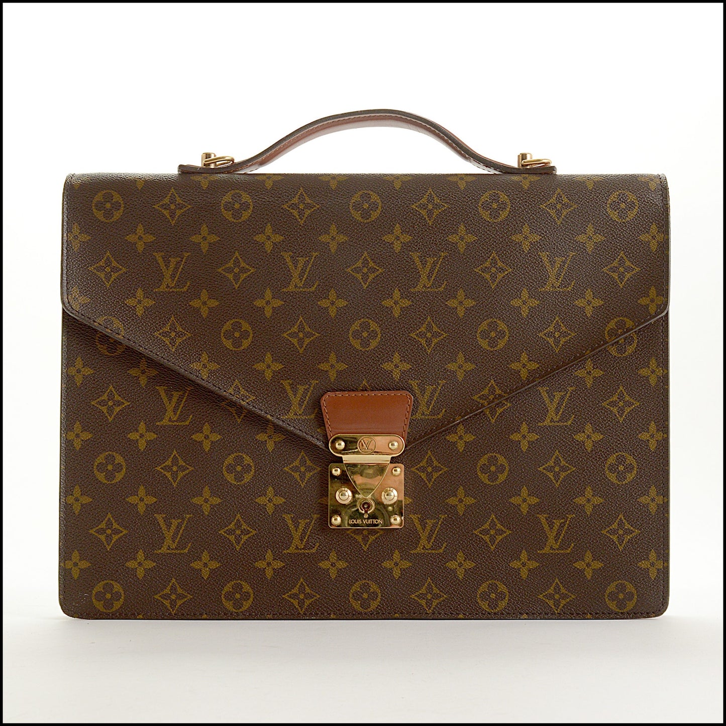 RDC15549 LOUIS VUITTON '94 Brown LV Monogram Canvas Document Portfolio Bag