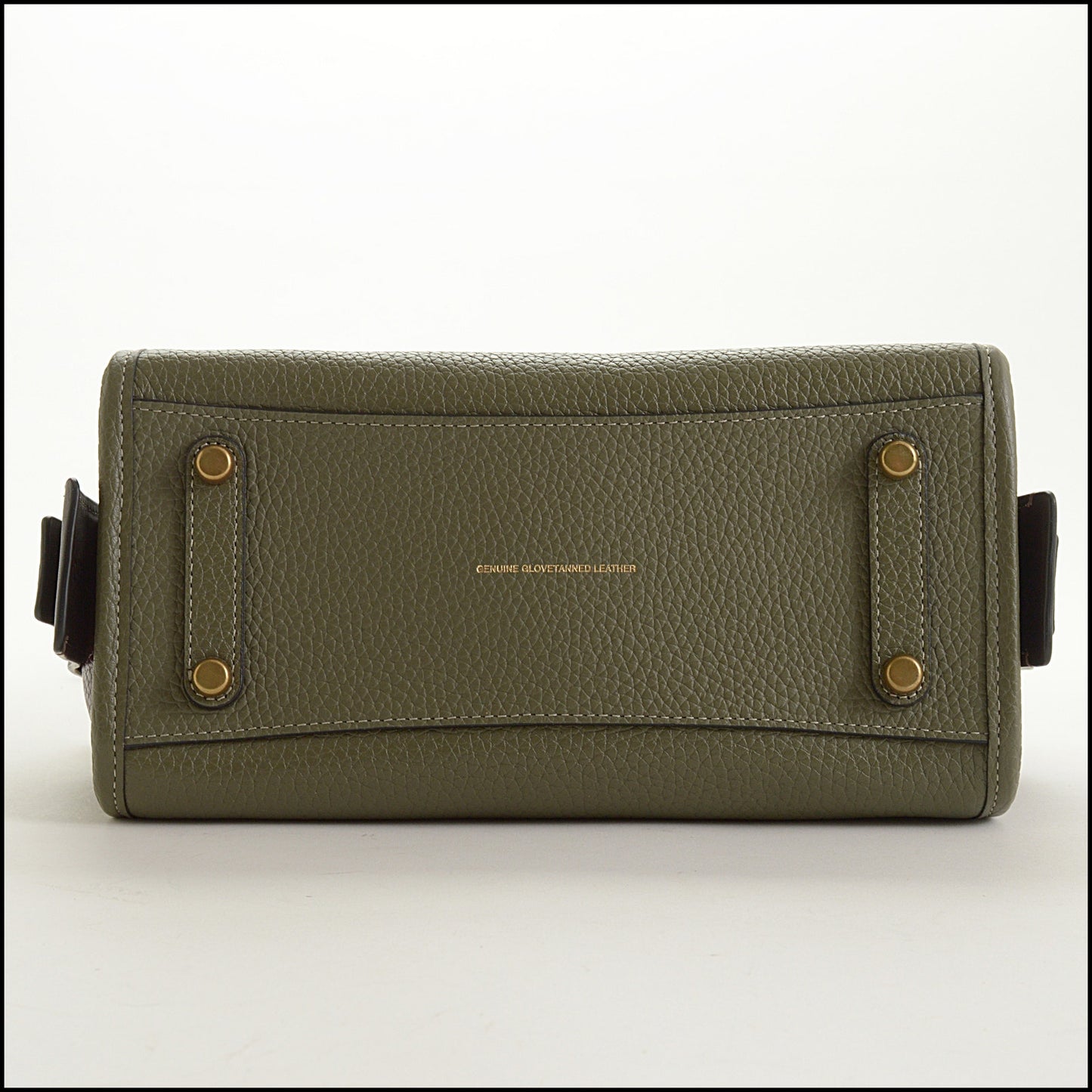 RDC15502 COACH Colorblock Olive Green Brown Glovetanned Leather Rogue 25 Bag