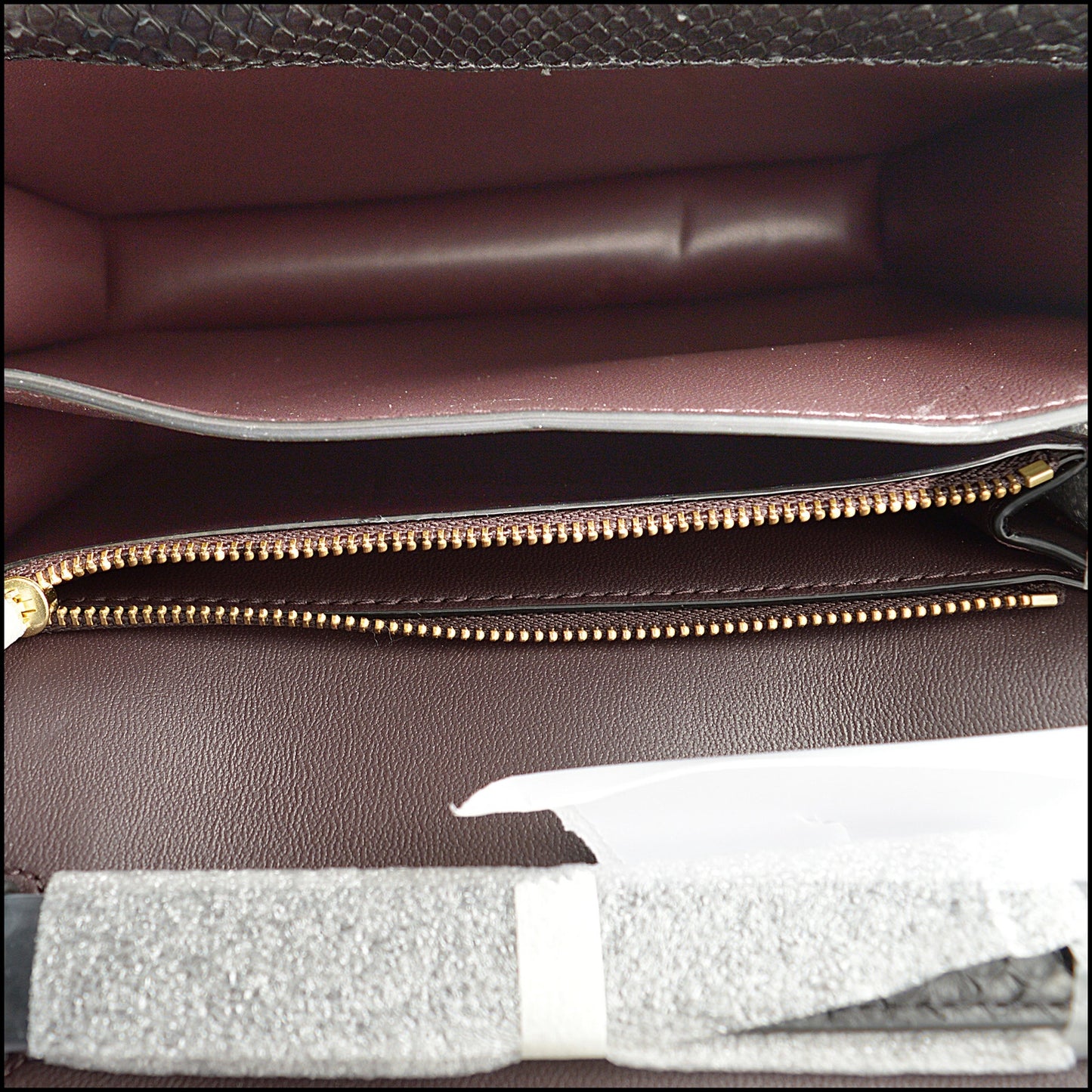 RDC15022 COACH Black Python Idol Crossbody Chain Strap Bag