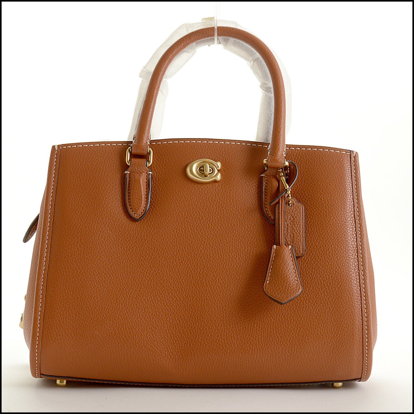 RDC15474 COACH Burnished Amber Pebbled Leather Brooke 28 Carryall