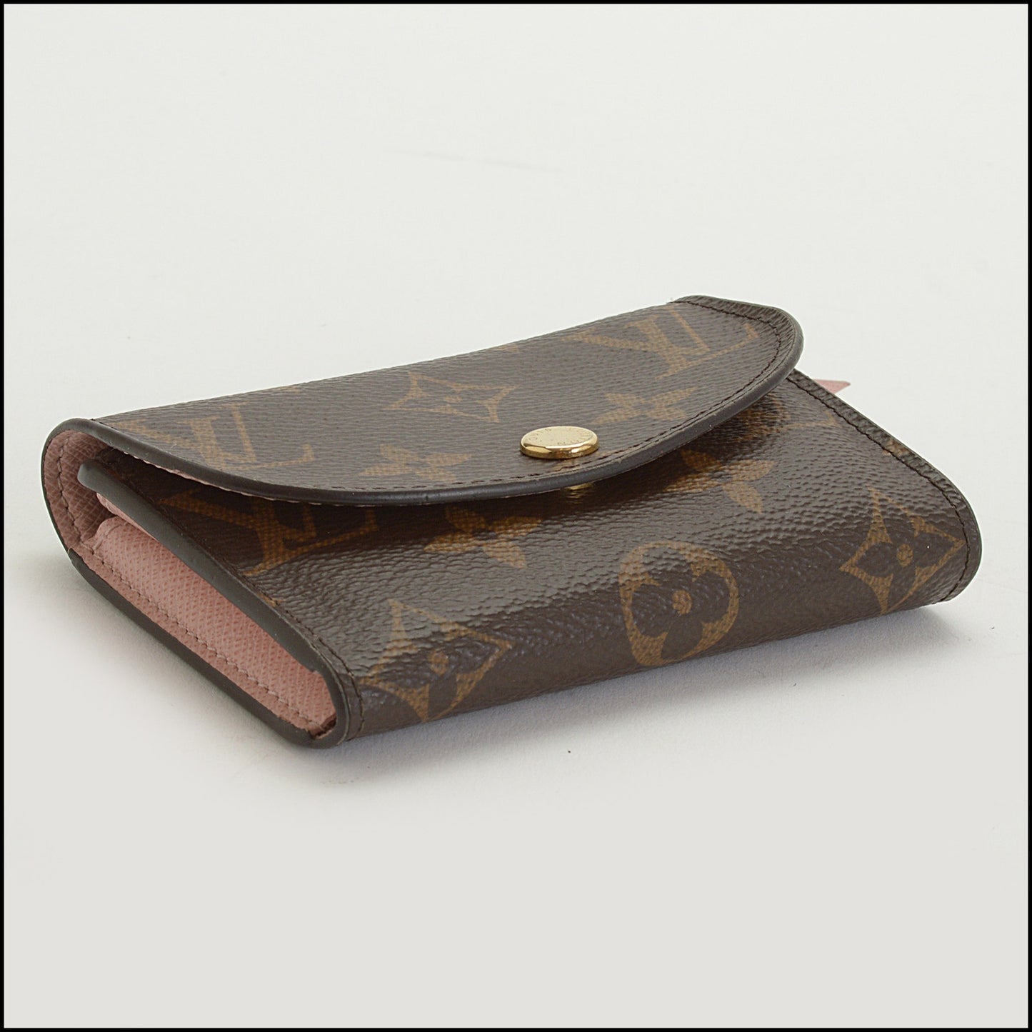 RDC14687 LOUIS VUITTON Monogram Canvas / Rose Ballerine Leather Rosalie Coin Purse