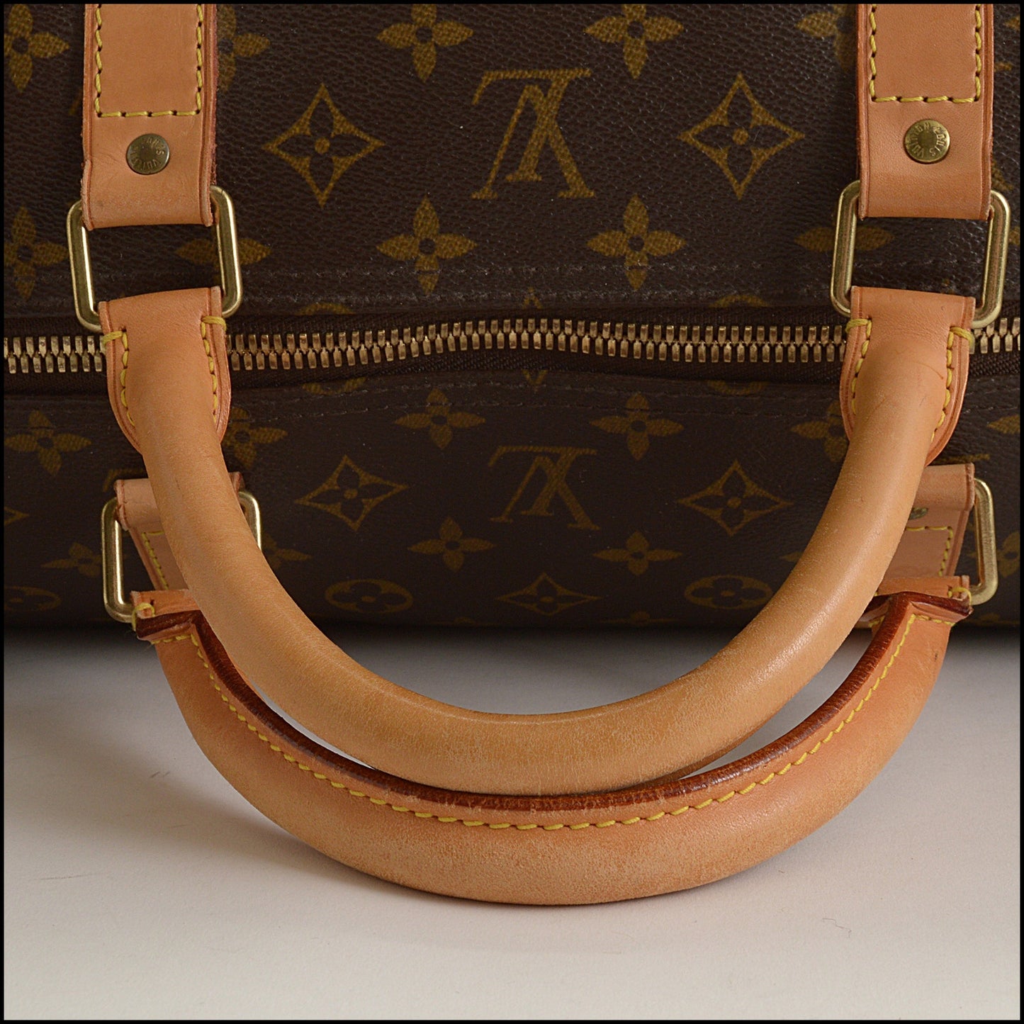 RDC15518 LOUIS VUITTON Brown LV Monogram Canvas Keepall 60 Travel Bag
