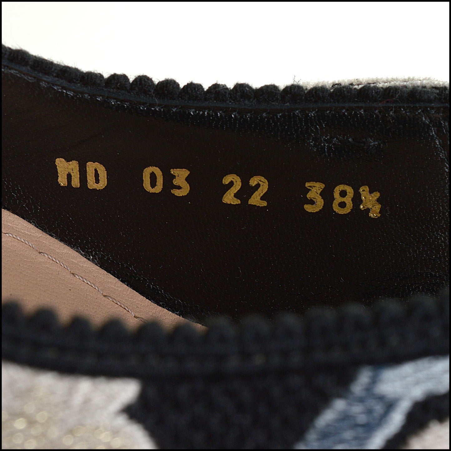 RDC14946 CHRISTIAN DIOR Embroidered J'Adior Slingback Pumps Size 38.5