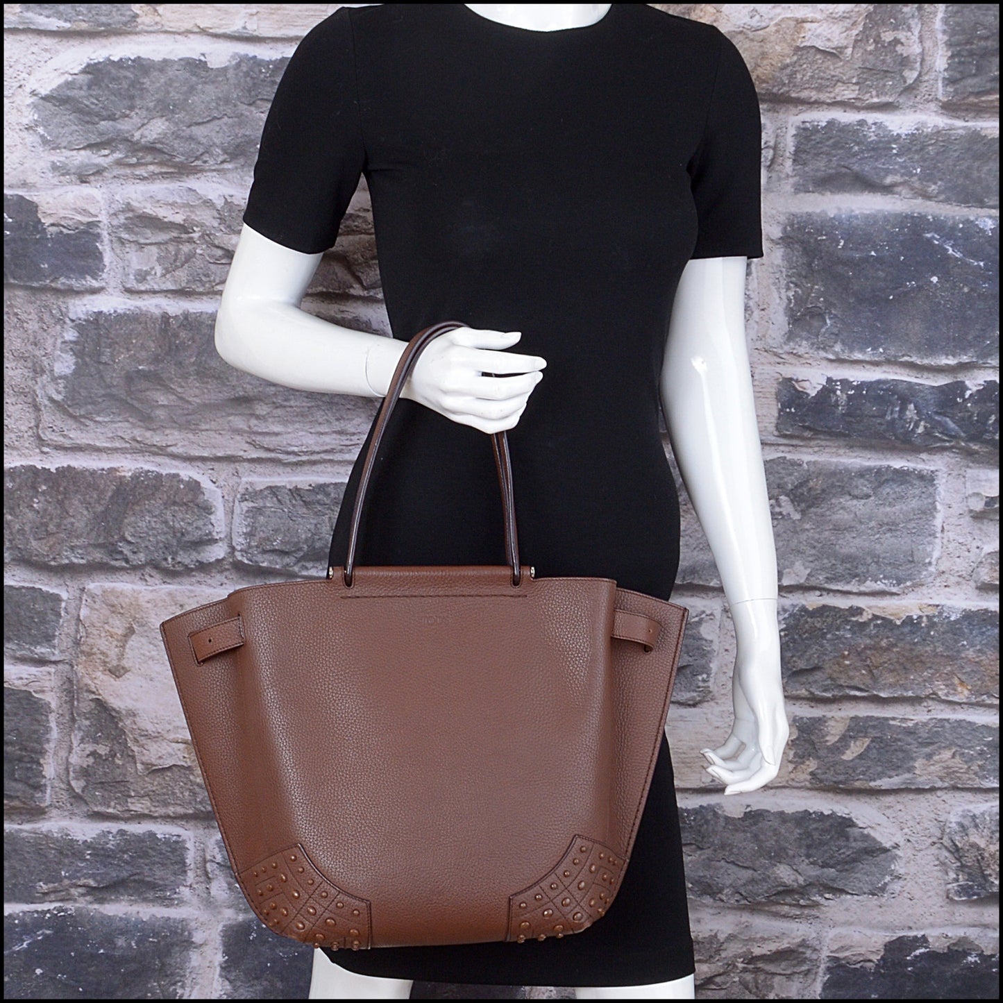 RDC14902 TOD'S Brown Tote Wave