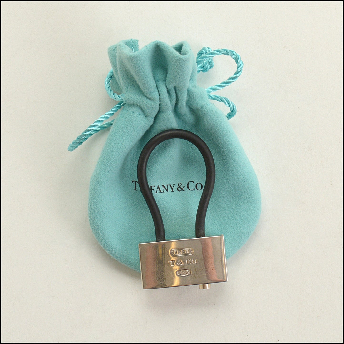 RDC15321 TIFFANY & CO. Sterling Silver and Rubber Key Ring