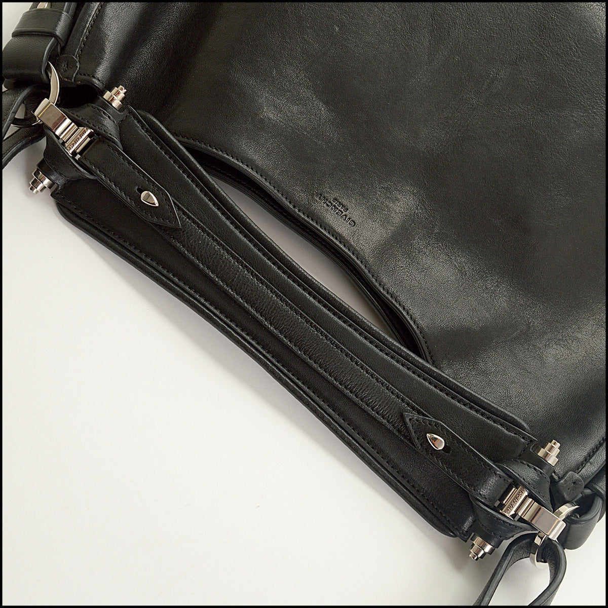 RDC15650 GIVENCHY Black Leather Obsedia Hobo Bag