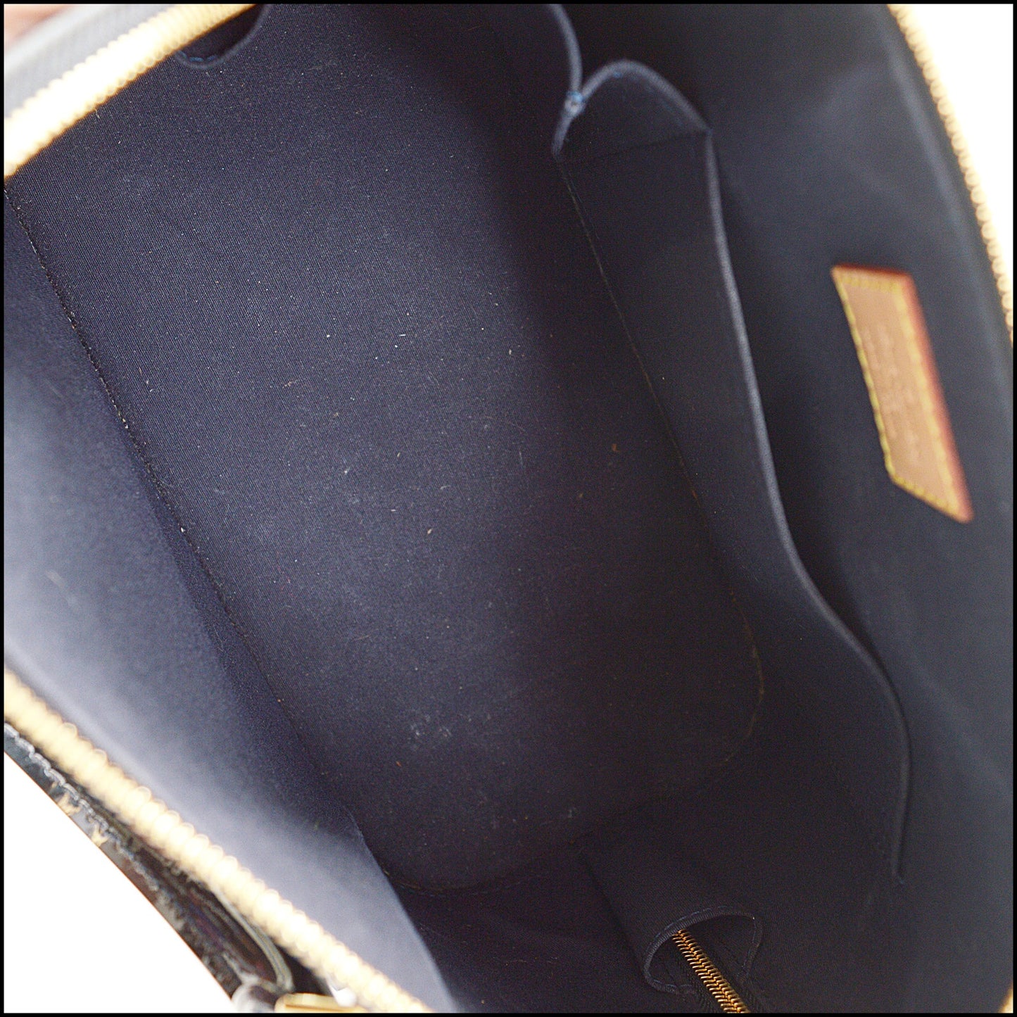 RDC14821 LOUIS VUITTON 2011 Bleu Infini Vernis Monogram Alma PM Handbag