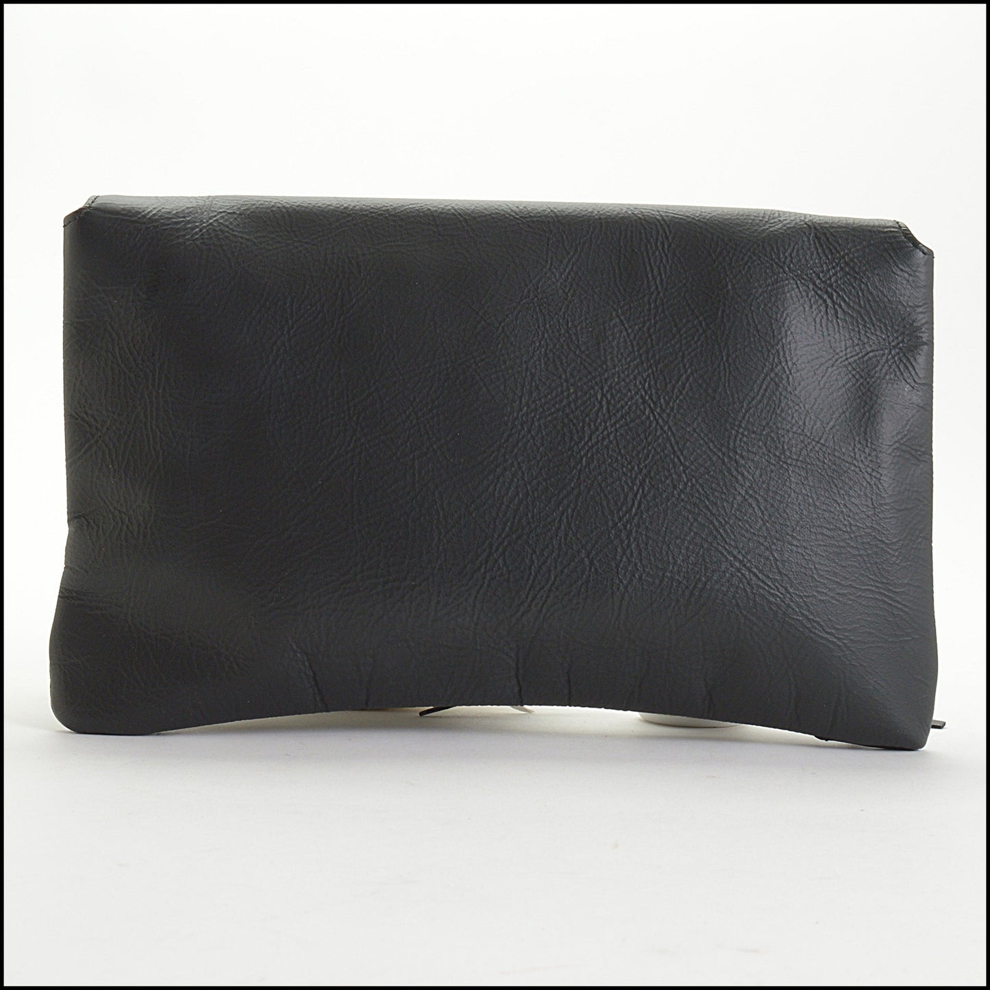 RDC14589 BALENCIAGA Matte Black Goatskin Rubber Covered Classic Hardware Envelope Clutch