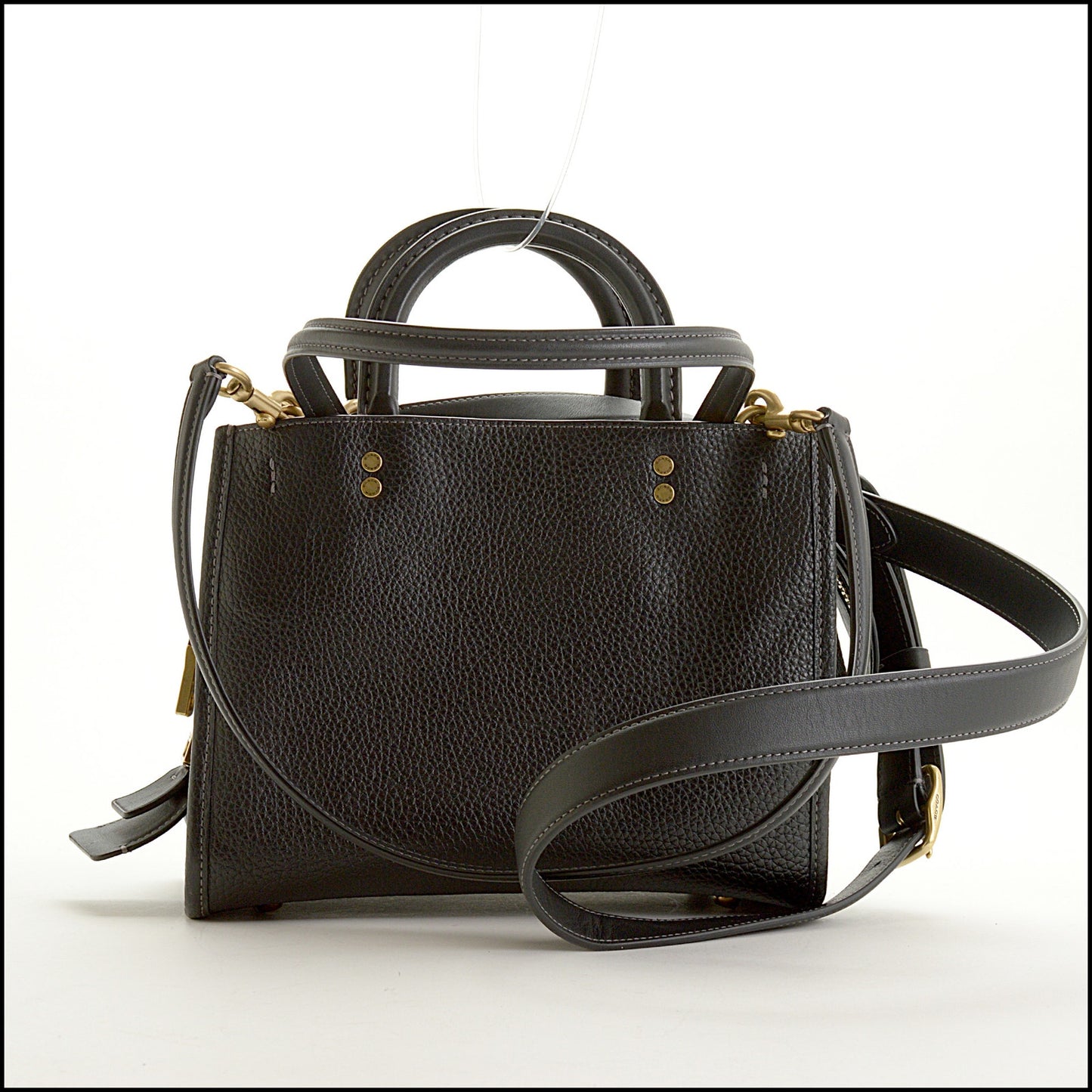 RDC15517 COACH Black Pebbled Leather Rogue 25 Bag
