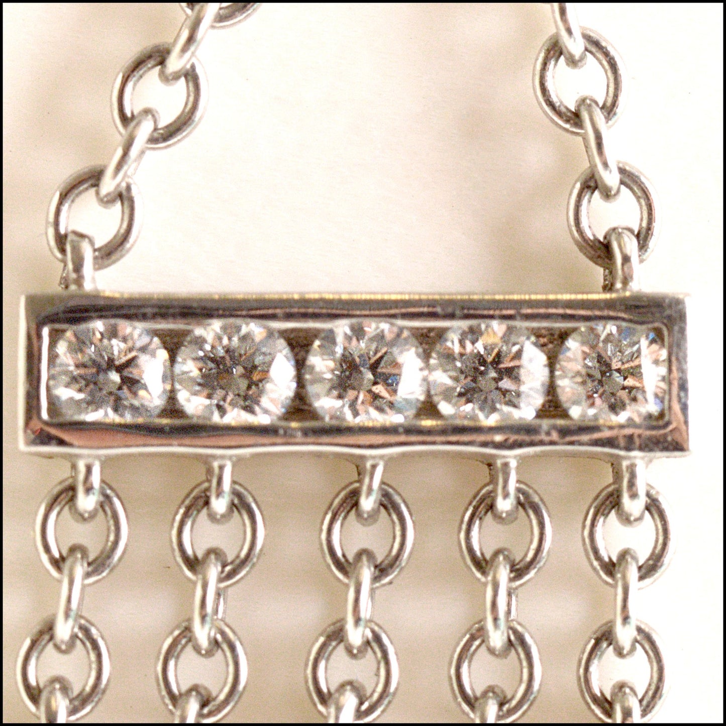 RDC15216 TIFFANY & CO. Platinum and Diamond Swing Chandelier Dop Earrings