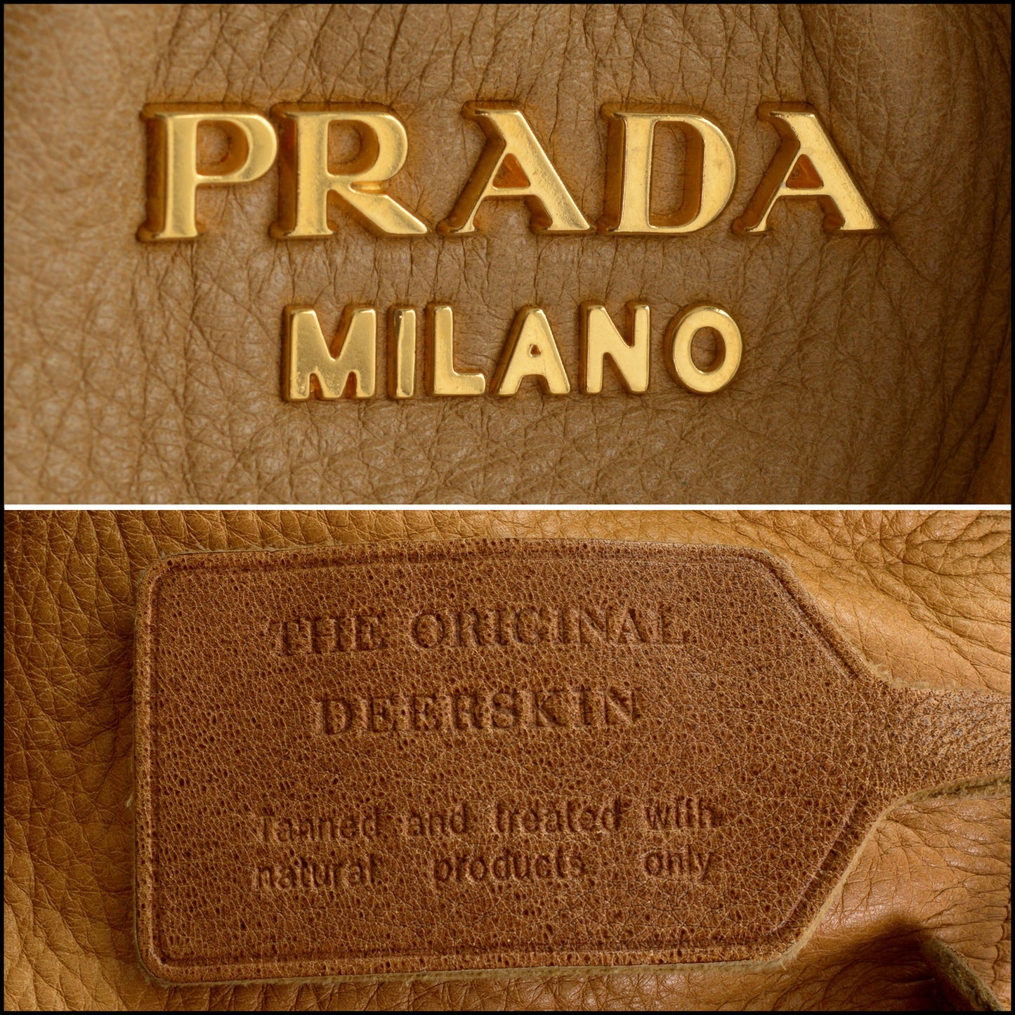 RDC15504 PRADA 2009 Brown Ombre Deerkskin Cervo Tote Bag