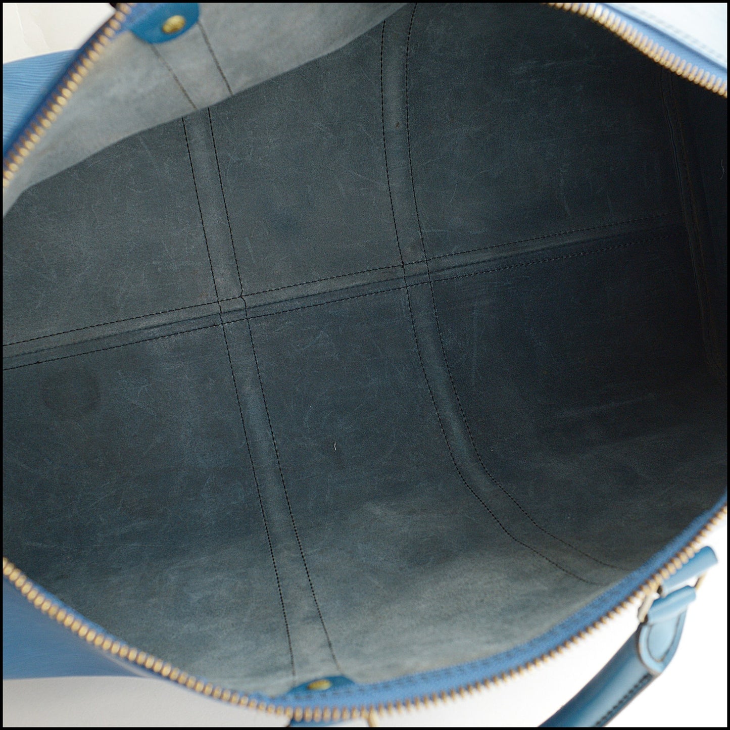 RDC15023 LOUIS VUITTON '90 Blue Epi Leather Keepall 55 Travel Bag