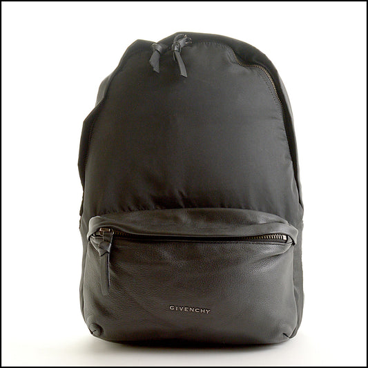 RDC15546 GIVENCHY Black 2011 Ricardo Tisci Nylon and Leather Studded Strap Backpack