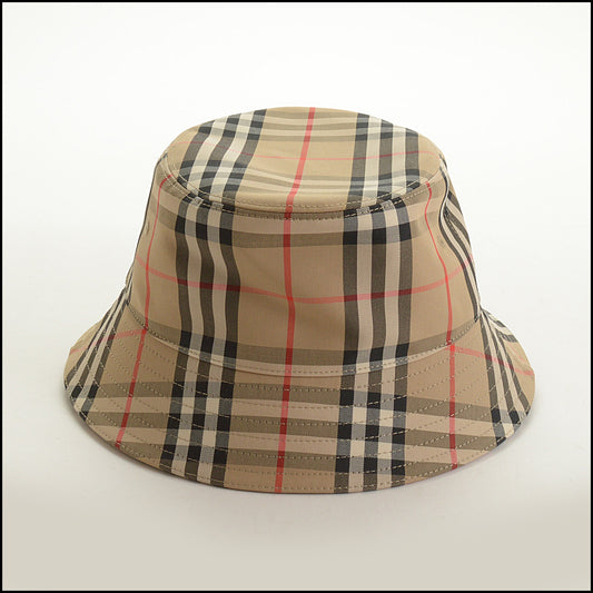 RDC15383 BURBERRY Archive Beige Vintage Check Bucket Hat Size Medium