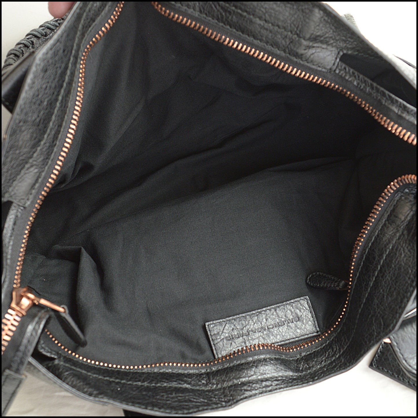 RDC14351 Authentic BALENCIAGA '11 Black Lambskin Giant HW Part Time Tote Bag
