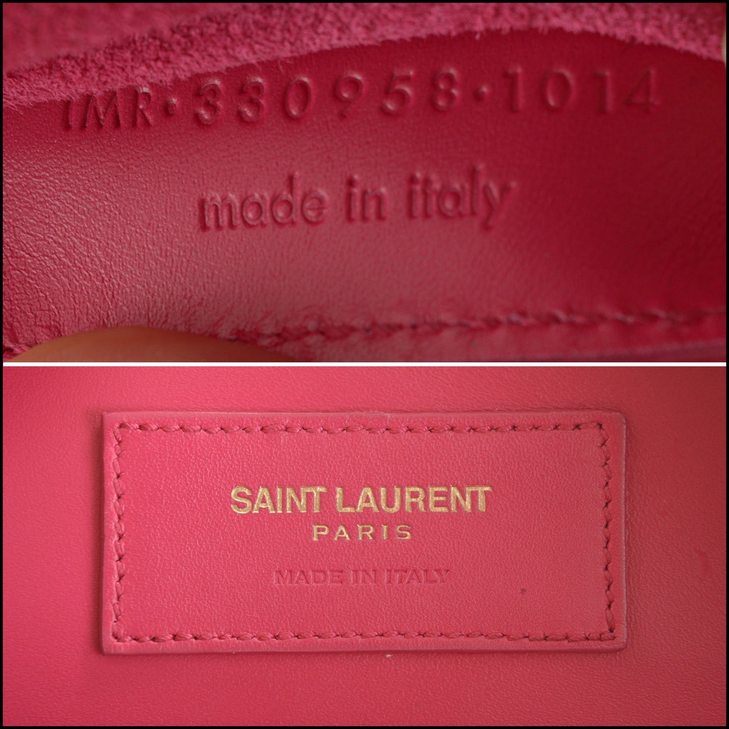 RDC15416 SAINT LAURENT Hot Pink Leather Classic Baby Duffle Bag