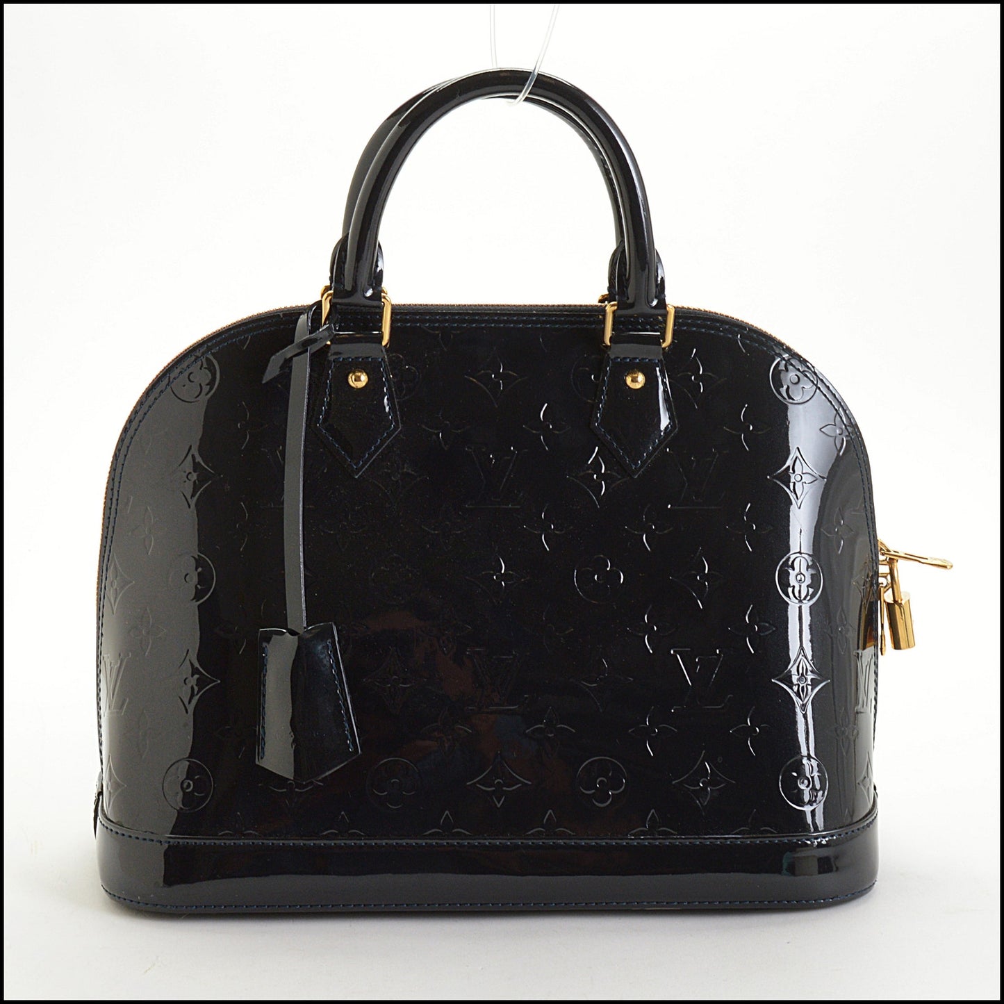 RDC14821 LOUIS VUITTON 2011 Bleu Infini Vernis Monogram Alma PM Handbag