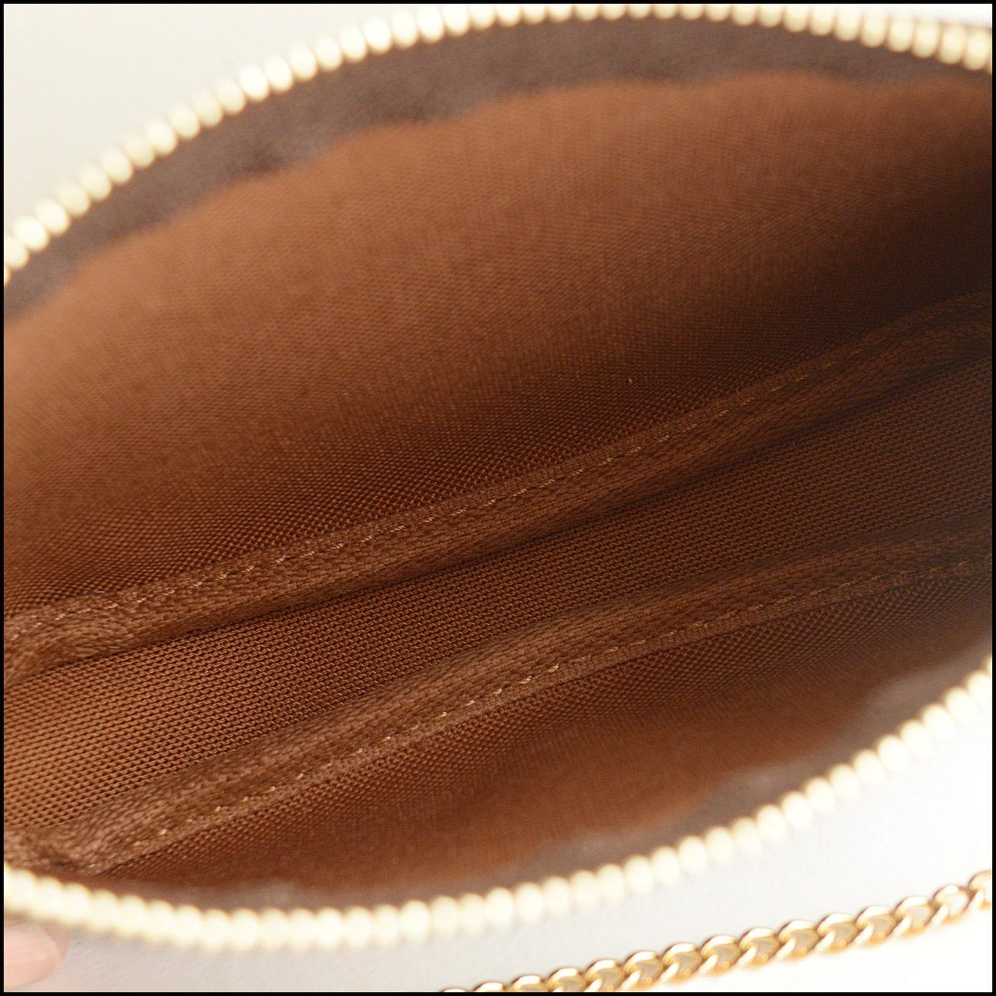 RDC15371 LOUIS VUITTON '07 Brown Monogram Canvas Mini Pochette Accesoires