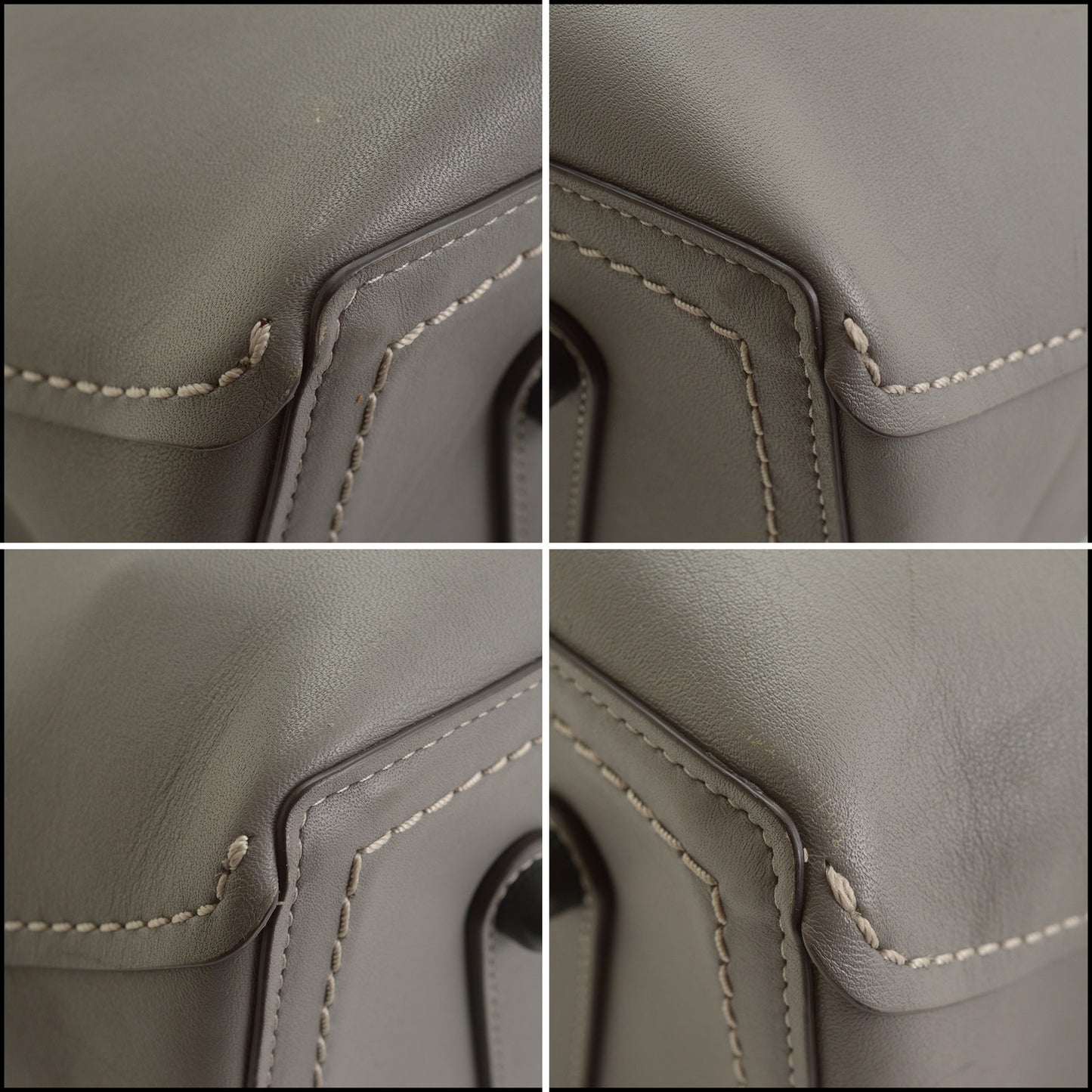 RDC15277 COACH Grey Glovetanned Leather Rogue Tote Bag