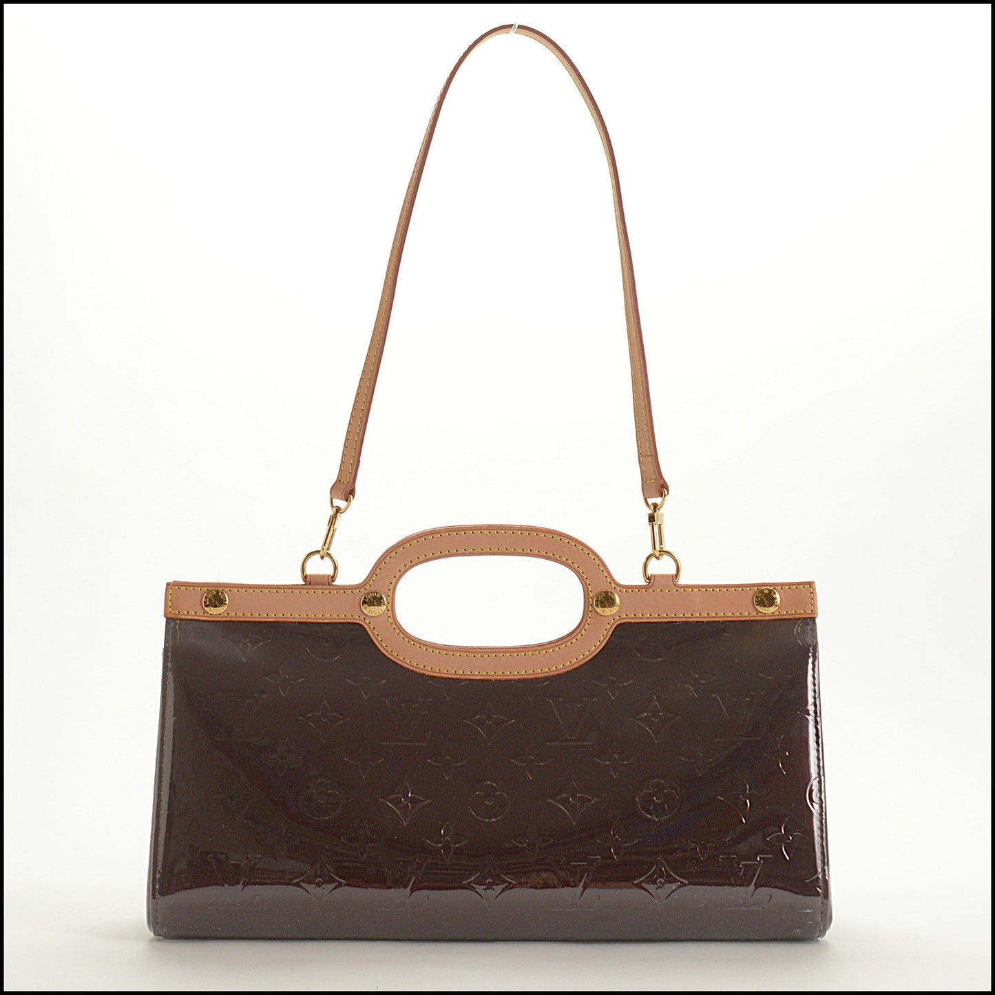 RDC15520 LOUIS VUITTON 2007 Amarante Vernis Monogram Roxbury Drive Handbag