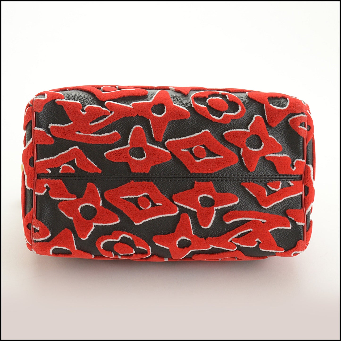 RDC15536 LV x UF Black/Red Tufted Monogram Speedy 25 Bandouliere