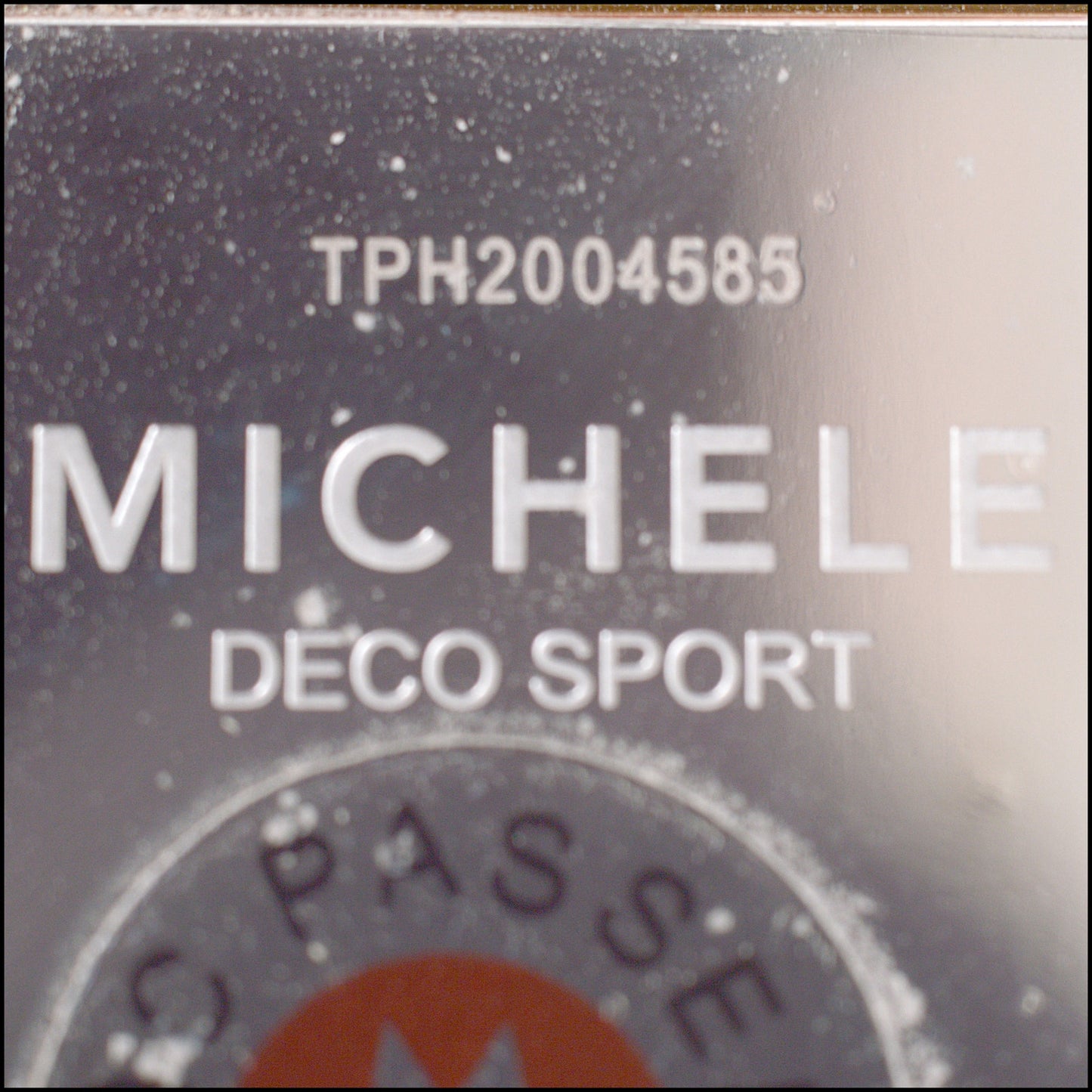 RDC14732 Michele Sport Gold Square Mop Face Deco Sport Watch w/ 3 Extra Bands
