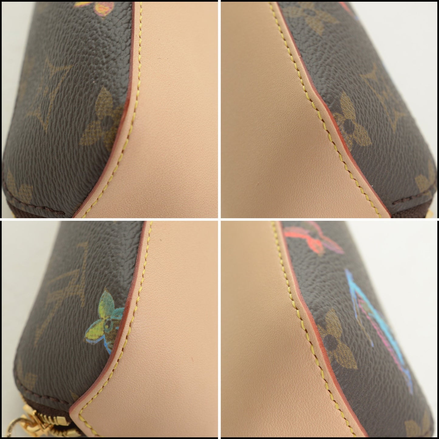 RDC15356 LOUIS VUITTON '24 Brown LV Monogram Art & Craft Elizabeth Pencil Pouch