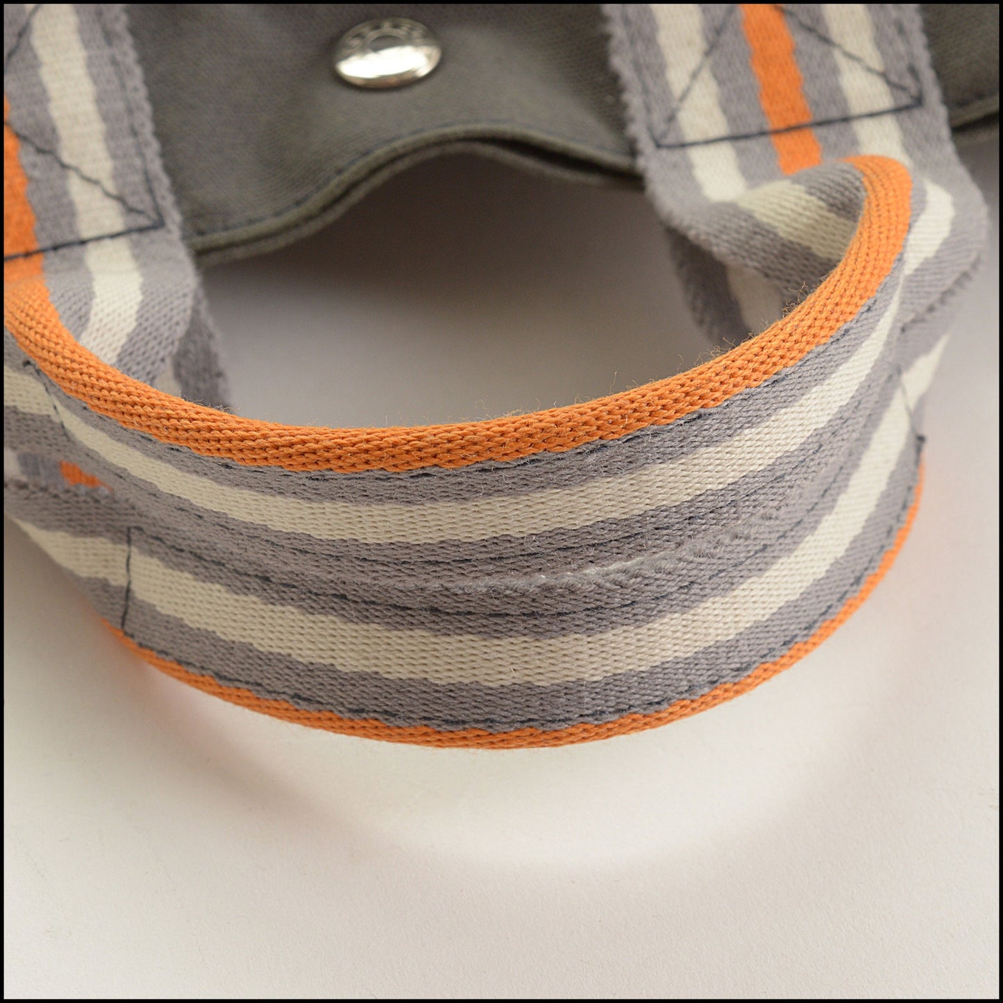 RDC15581 HERMES '01 Grey Canvas Ginza Fourre-Tout PM Mini Bag