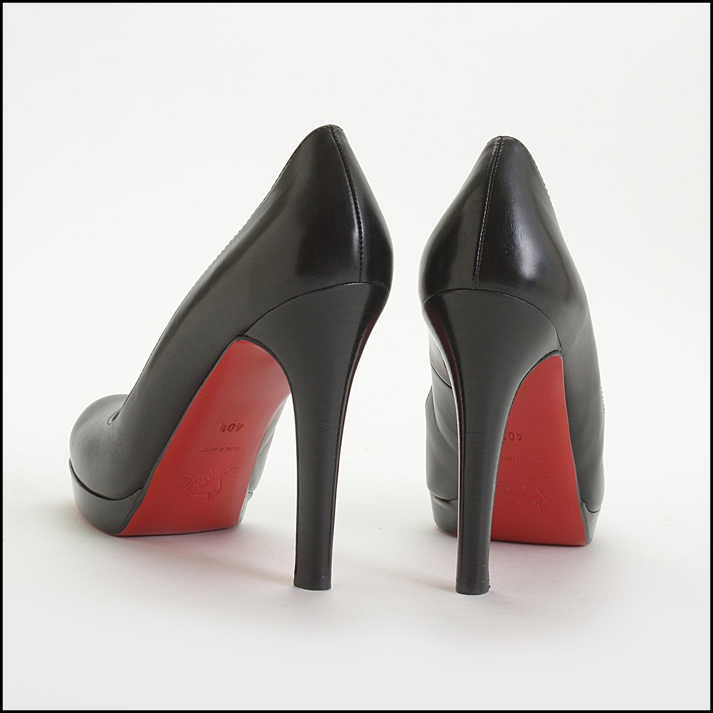RDC14725 Christian Louboutin Black Calfskin Platform Bruges 120 Pumps