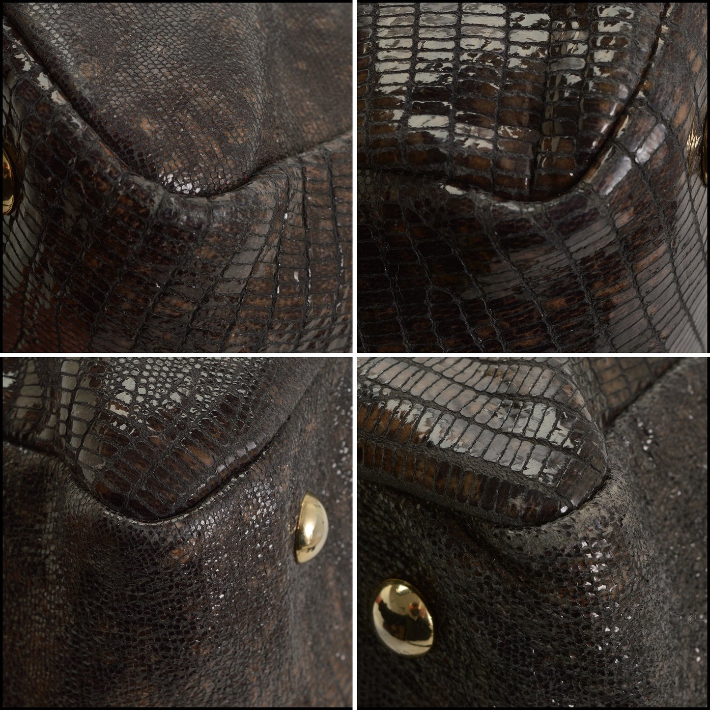 RDC15127 JIMMY CHOO Lizard-Effect Shoulder Bag
