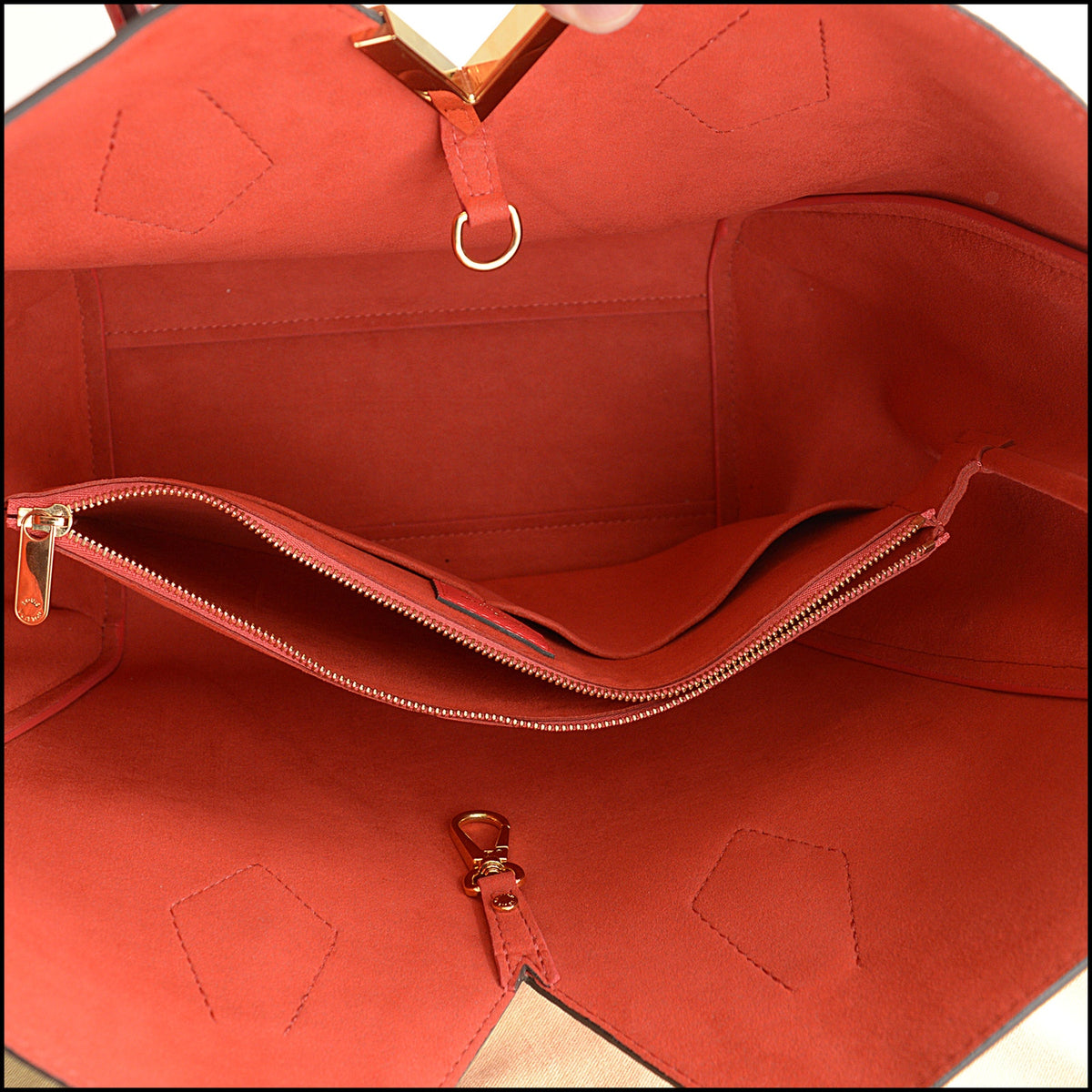 RDC15696 LOUIS VUITTON 2016 Monogram/Red Kimono Poppy Tote Bag