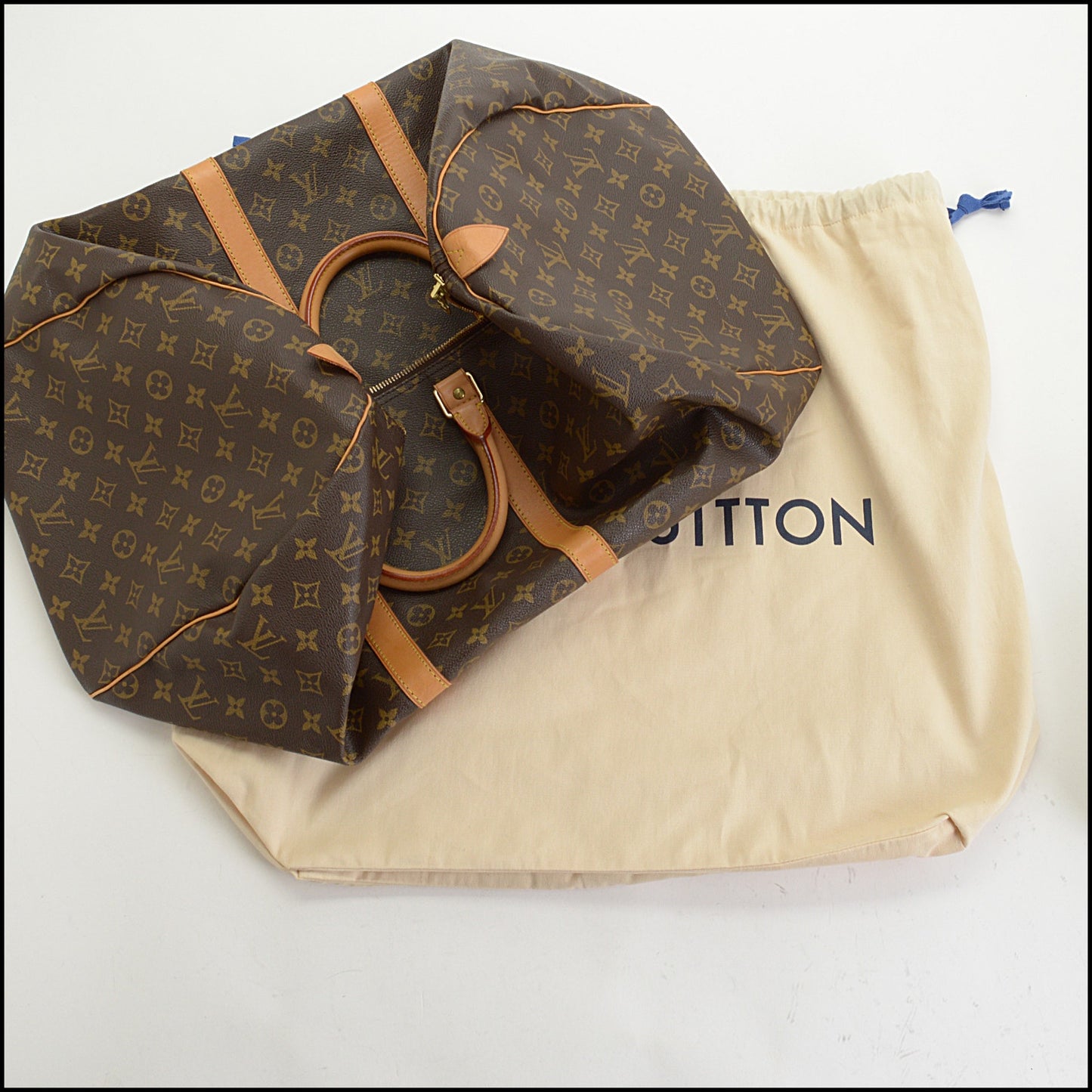 RDC14978 LOUIS VUITTON Brown Monogram Canvas Keepall 55 Duffle Bag