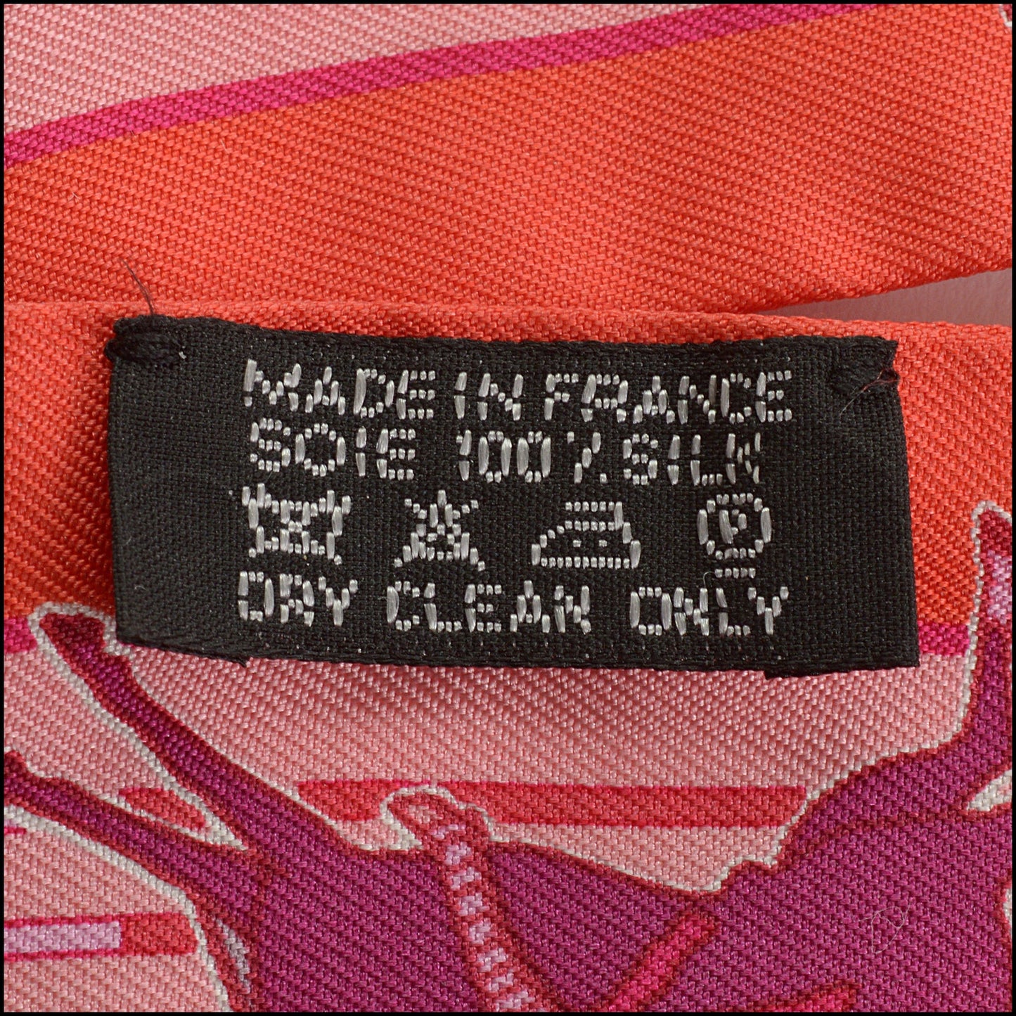 RDC15556 HERMES Orange/Pink "Pani La Shar Pawnee" Kermit Oliver Twilly Silk Ribbon Scarf