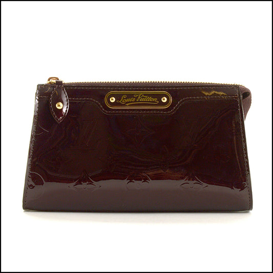 RDC15521 LOUIS VUITTON 2007 Amarante Vernis Monogram Trousse Cosmetic Pouch