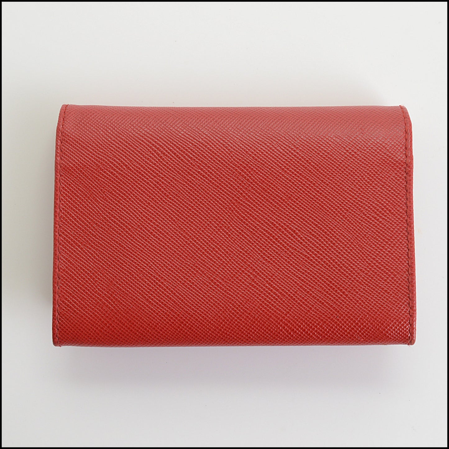 RDC14758 PRADA Red Saffiano Leather Porta Carte Credito Wallet