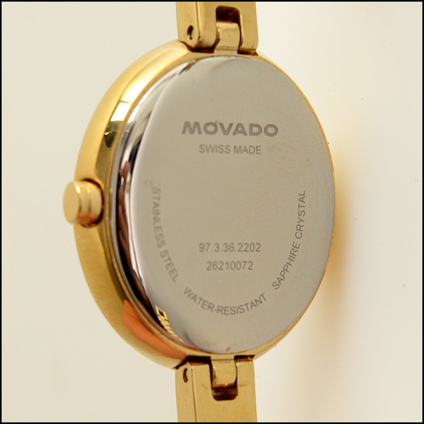 RDC15610 MOVADO Gold Oval Face Museum Bangle Watch