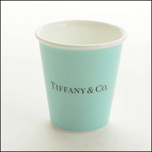 RDC15319 TIFFANY & CO. Blue Bone China Coffee Cup Tumbler