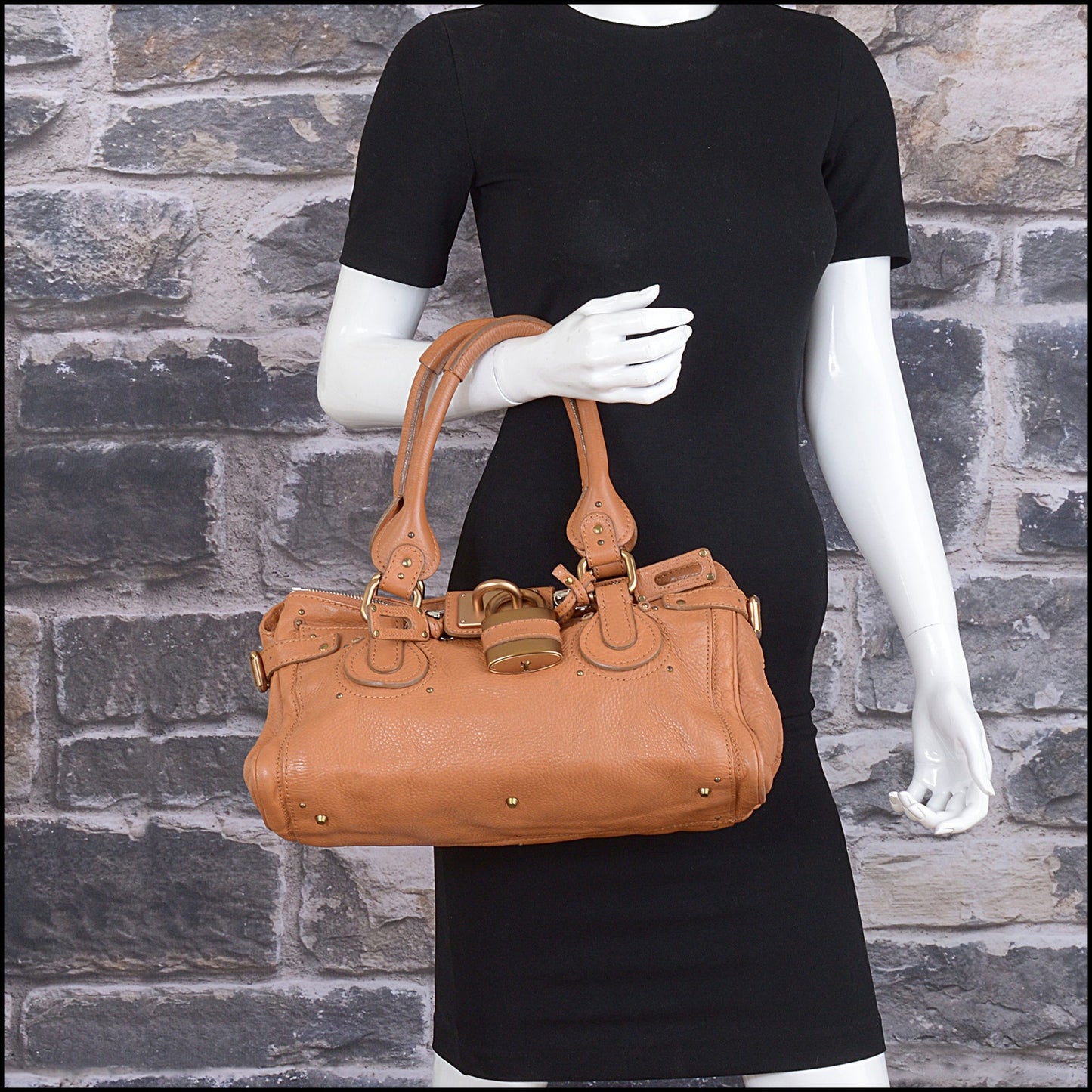 RDC15594 CHLOE '06 Tan Leather Paddington Satchel Bag