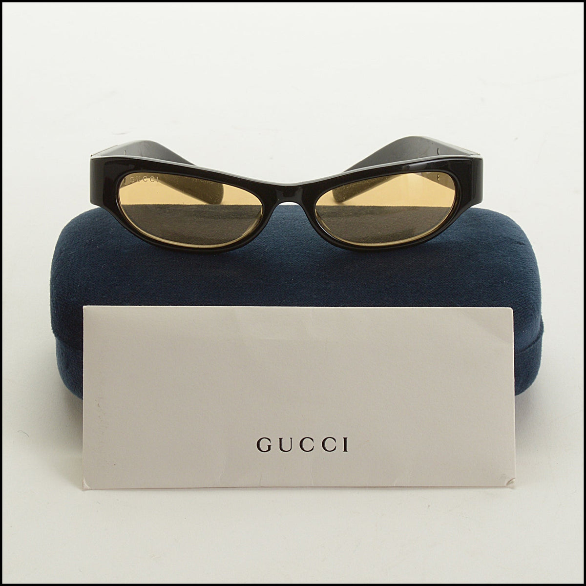 RDC15739 GUCCI Black Acetate Yellow Sunglasses GG1635S