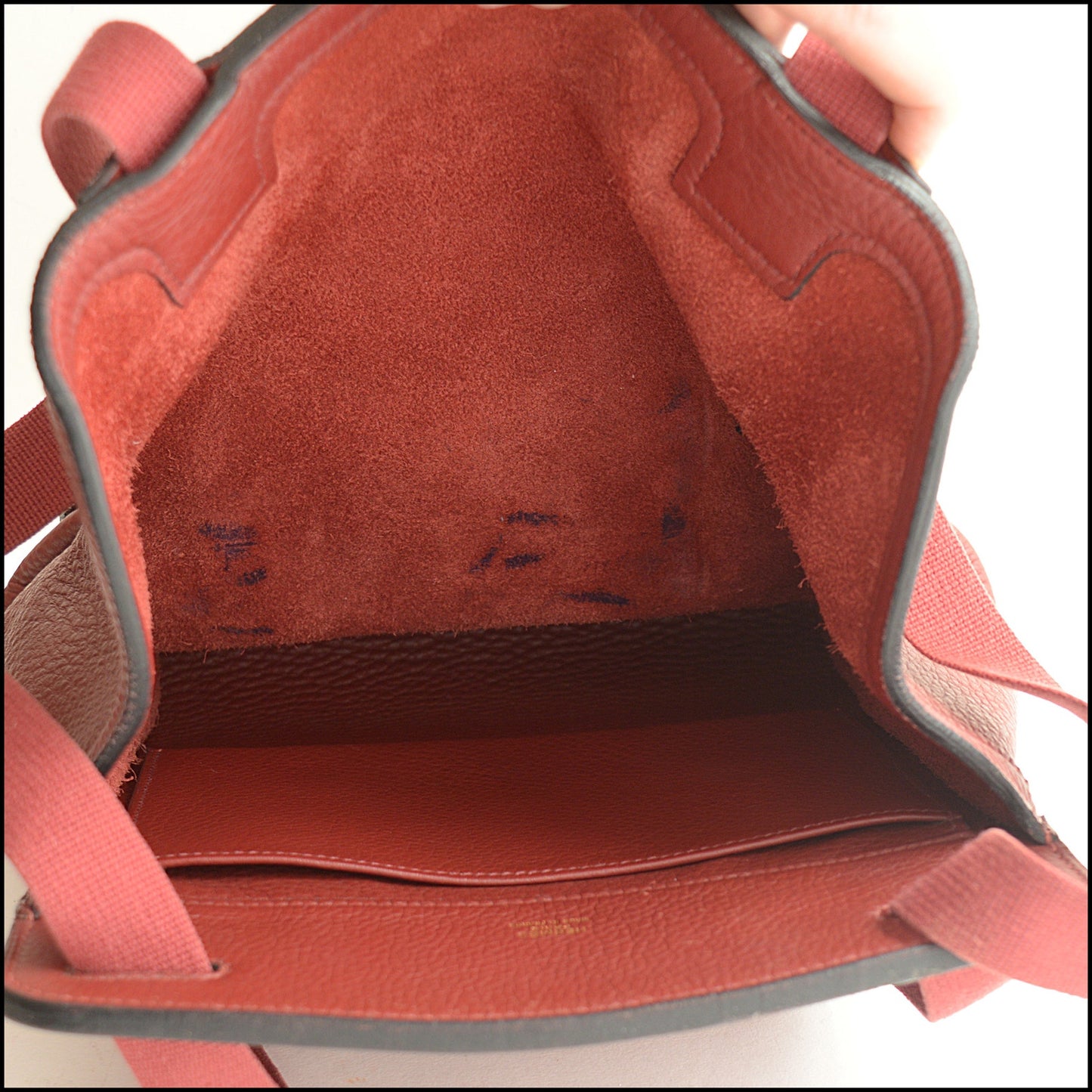 RDC15182 HERMES 2000 Red Leather Sherpa Backpack