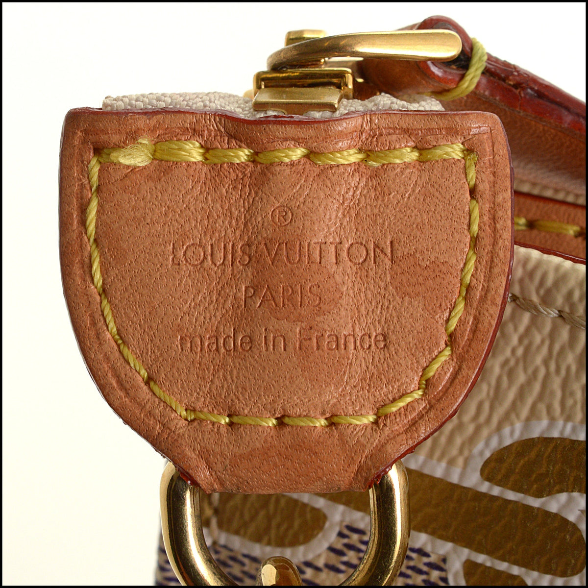 RDC15646 LOUIS VUITTON Damier Azur Nautical Toiletry Pouch On Chain
