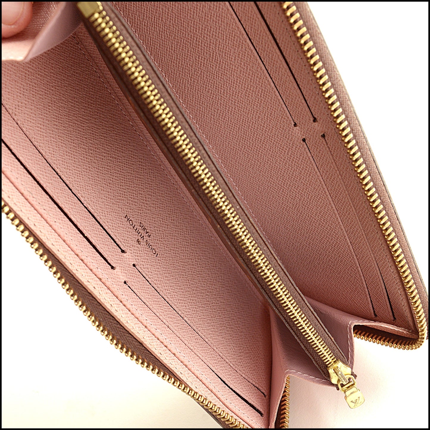 RDC15069 LOUIS VUITTON LV Monogram Canvas Rose Ballerine Clemence Wallet