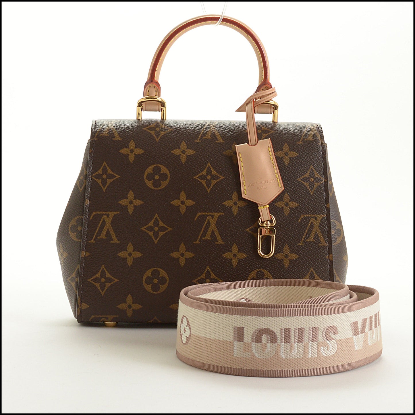 RDC15524 LOUIS VUITTON Brown LV Monogram Canvas Cluny Mini Bag
