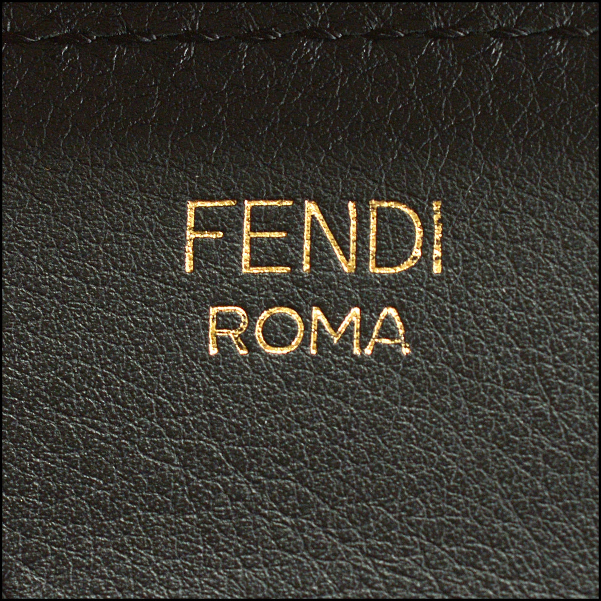 RDC15681 FENDI Brown Zucca Canvas & Black Leather FF Strap You Wide Shoulder Strap