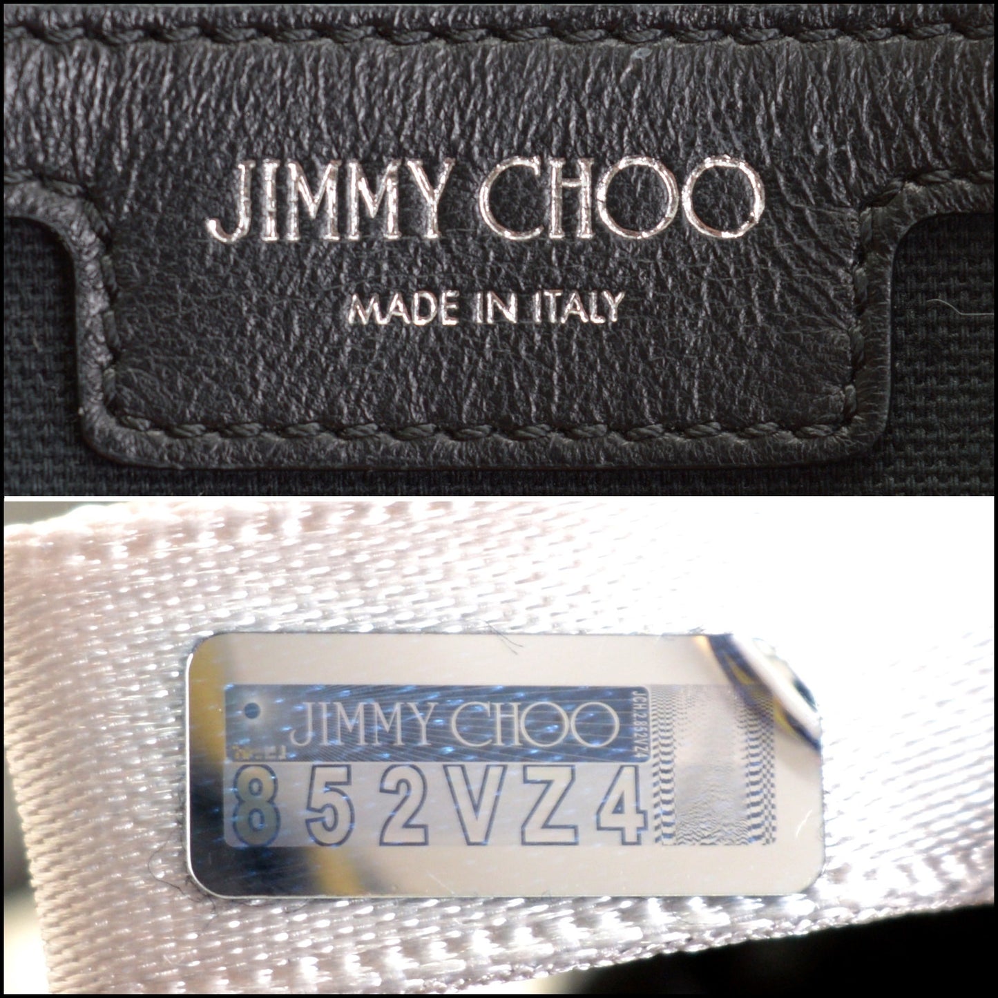 RDC14981 JIMMY CHOO Black Leather Star Studded Helia Bag