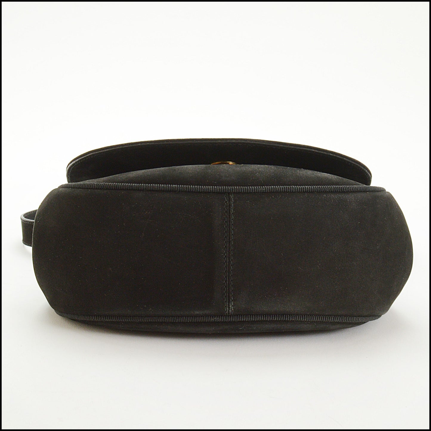 RDC15075 SALVATORE FERRAGAMO Black Suede & Leather Crossbody Bag