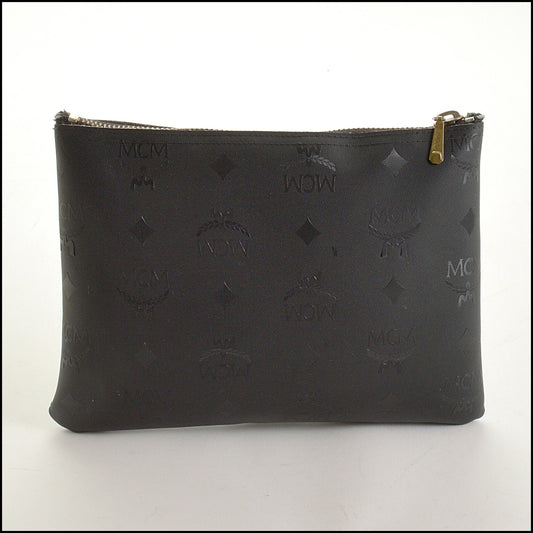 RDC15160 MCM Black Nylon Monogram Pouch